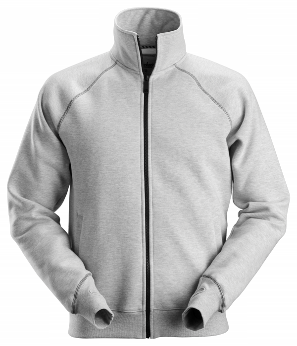 Snickers 2886 Sweatshirt Jacka med dragkedja | Grey Melange - 2800 | V-liftverkkokauppa.fi