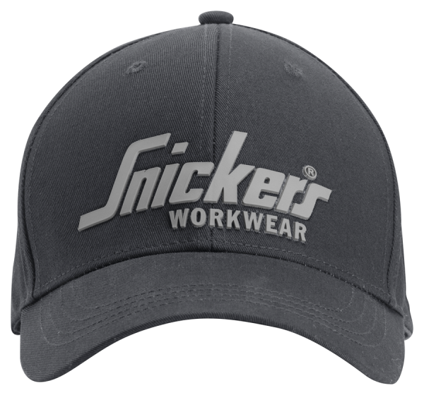 Snickers 9041 Logo keps | Steel grey\Black - 5804 | V-liftverkkokauppa.fi