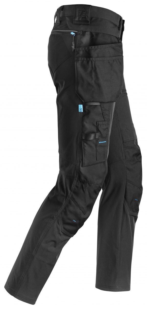 Snickers 6208 Trousers+ Detachable Holster Pockets | Black\Black - 0404 | V-liftverkkokauppa.fi